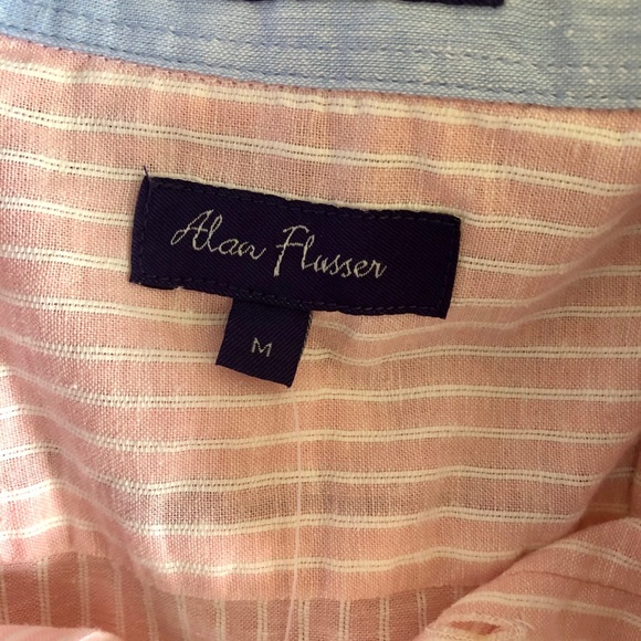 Alan Flusser Linen Cotton Long Sleeve Shirt. - Picture 10 of 11